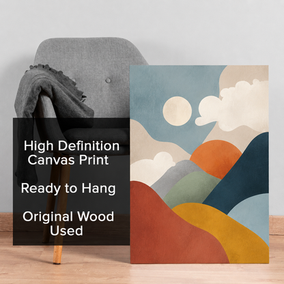 Modern Abstract Landscape Canvas Wall Art for Living Room