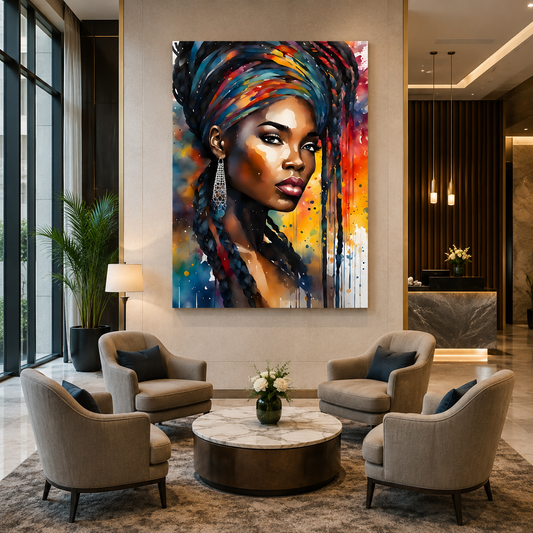 African Woman Canvas Painting