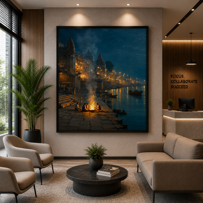 Banaras Ghats Premium Wall Art Canvas for Stylish Interiors