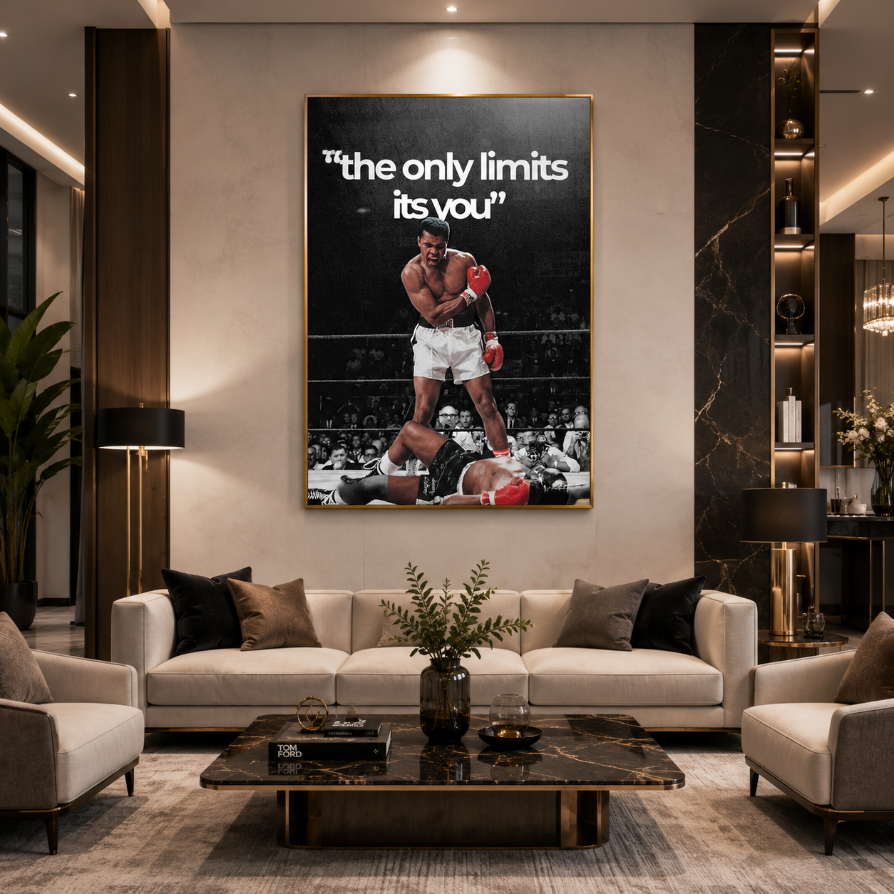 The Only Limits Are You Boxing Motivation Wall Art Canvas Print