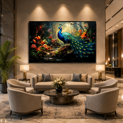 Decorative Peacock Painting for Bedroom and Hallway
