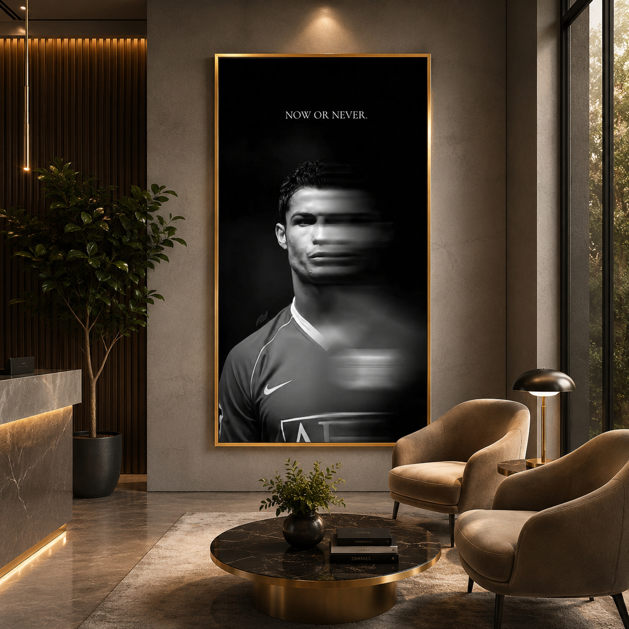 Cristiano Ronaldo Now Or Never Motivational Sports Wall Art Poster