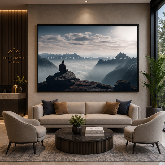 You Have Come a Long Way Mountain Motivational Canvas Wall Art