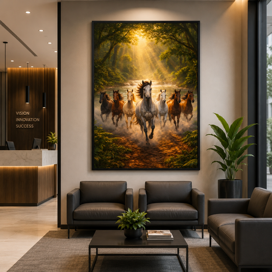  7 Horse Canvas Wall Painting
