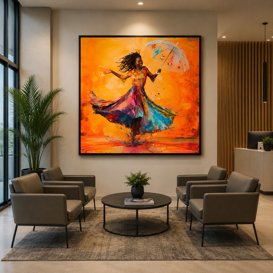 Abstract African Canvas Painting