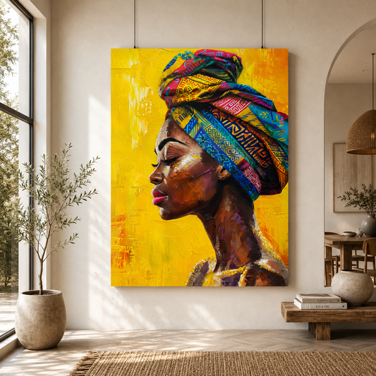 African Woman Canvas Painting
