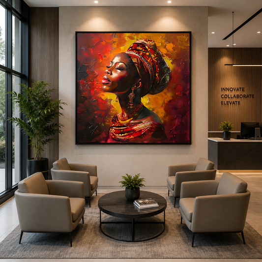 African Woman Canvas Painting