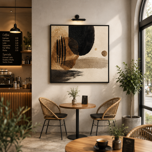 Earth Rhythm Abstract Wall Art – Modern Neutral Geometric Canvas