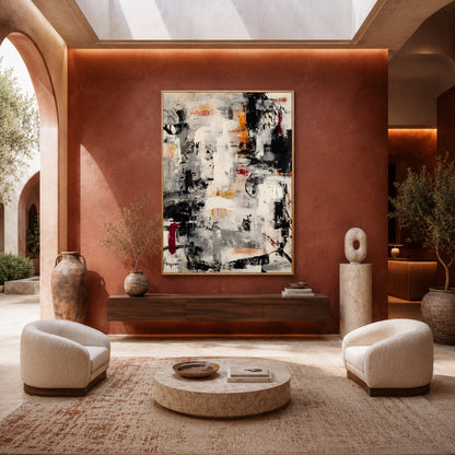 Modern Neutral Abstract Canvas Wall Art Painting