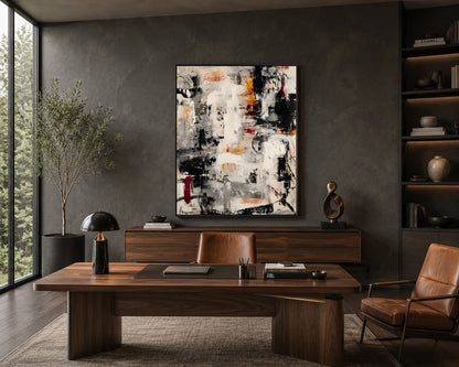 Modern Neutral Abstract Canvas Wall Art Painting