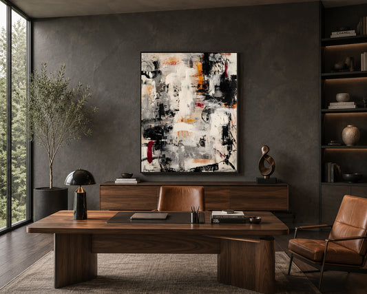 Modern Neutral Abstract Canvas Wall Art Painting