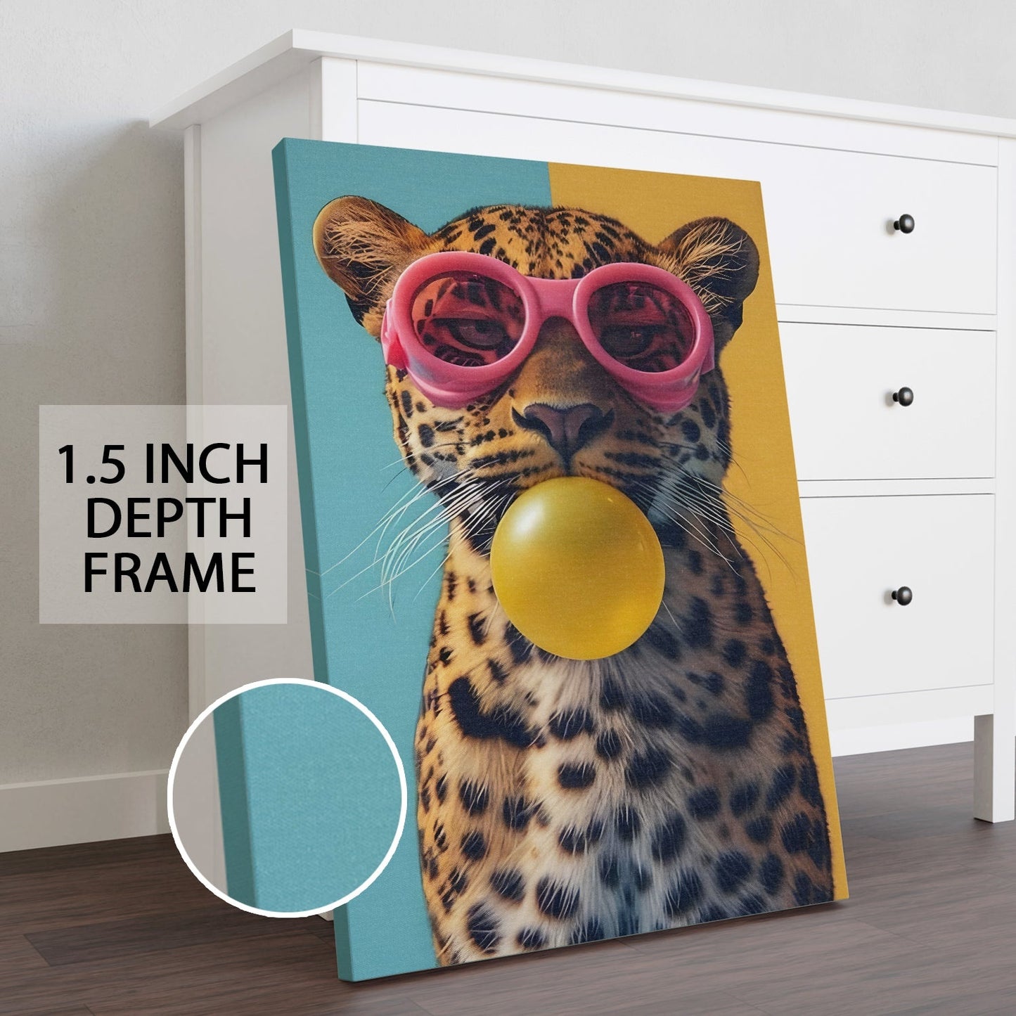 Bubblegum Beast Wall Art Painting for Trendy Modern Decor