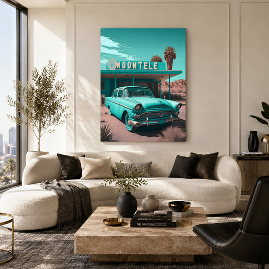 Classic Vintage Car Canvas Painting