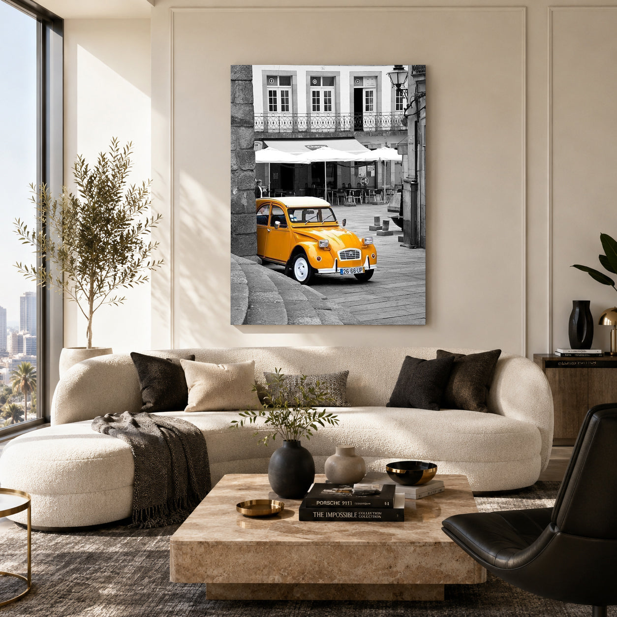 Citroën 2CV Car Canvas Painting