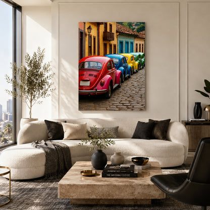 Volkswagen Beetle Car Canvas Painting