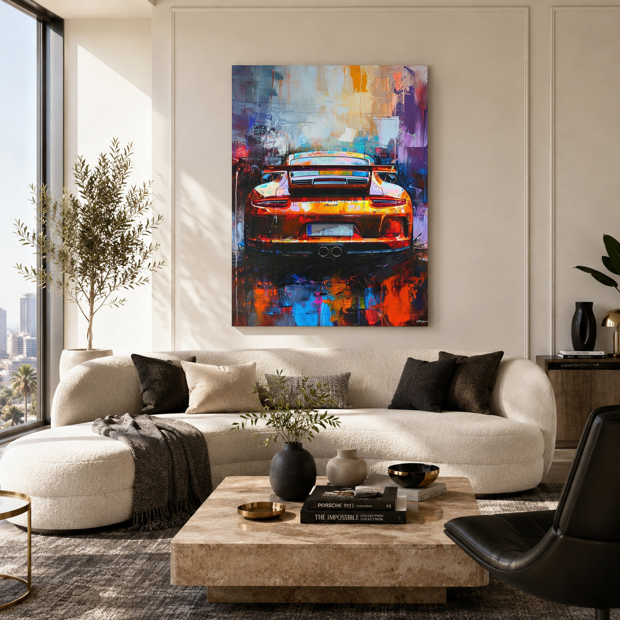 Porsche Sports Car Canvas Painting