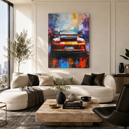 Porsche Sports Car Canvas Painting