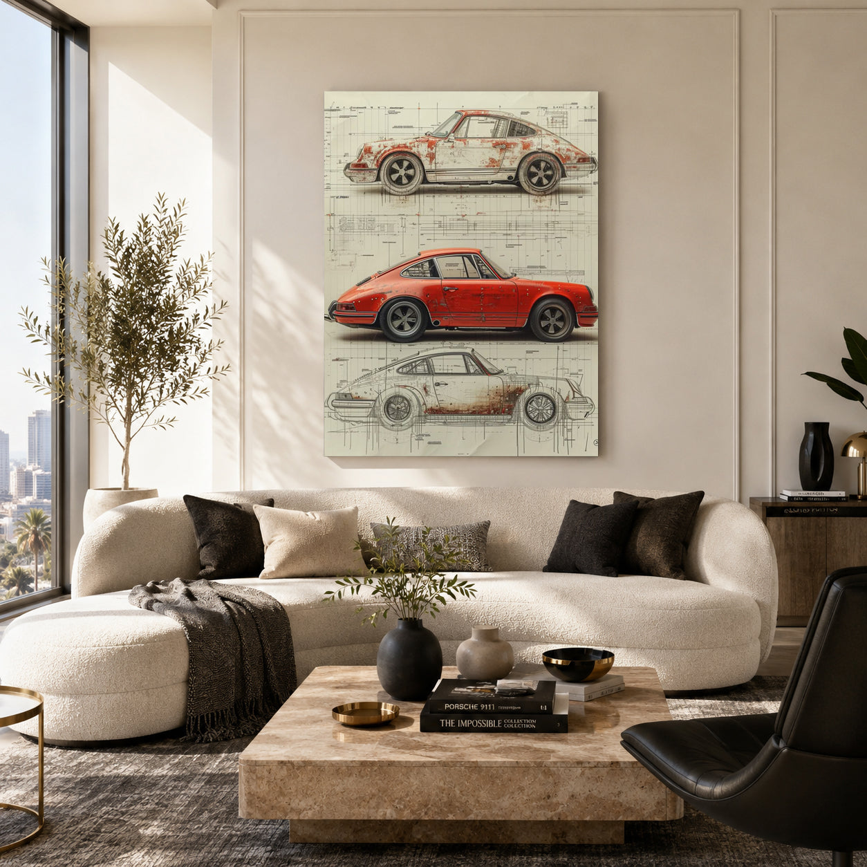 Porsche 911 Car Canvas Painting