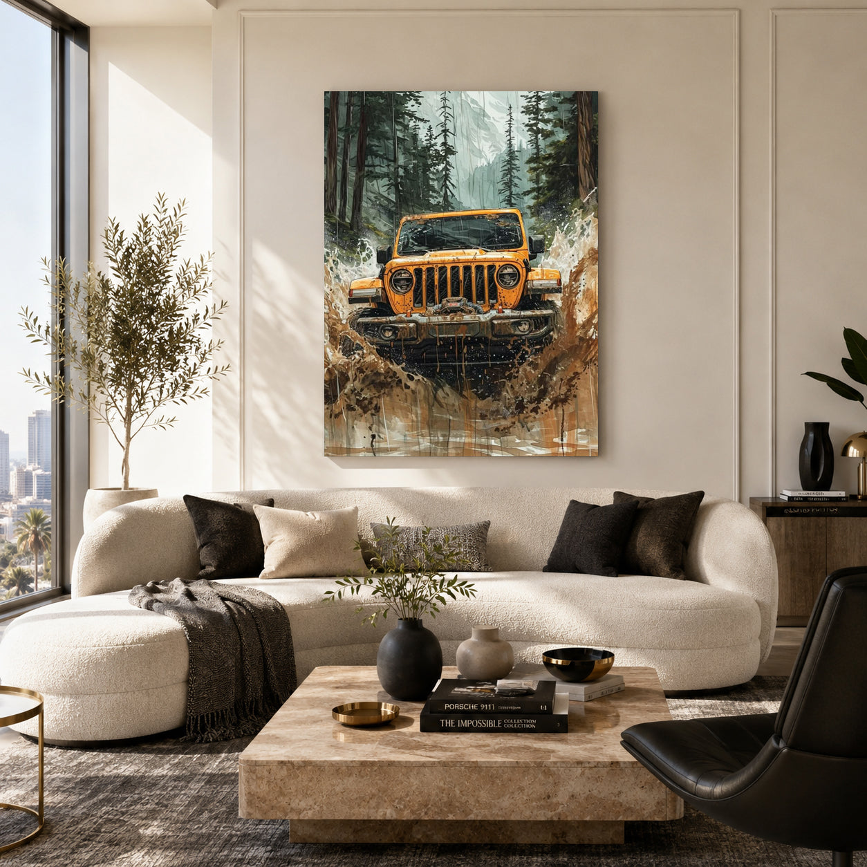 Jeep Wrangler Car Canvas Painting