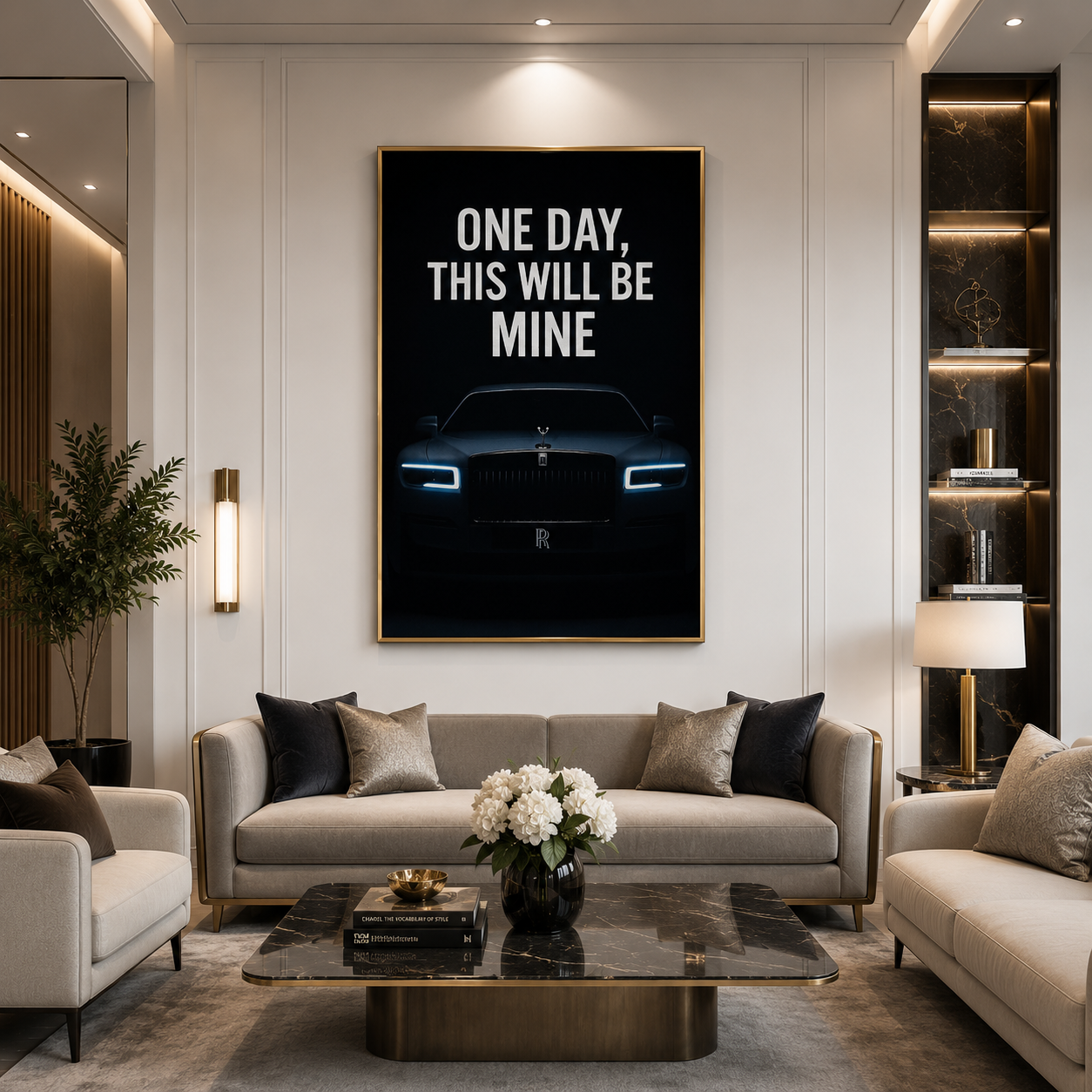 One Day This Will Be Mine Luxury Car Motivational Wall Art Print