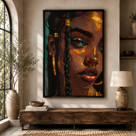 African Woman Canvas Painting