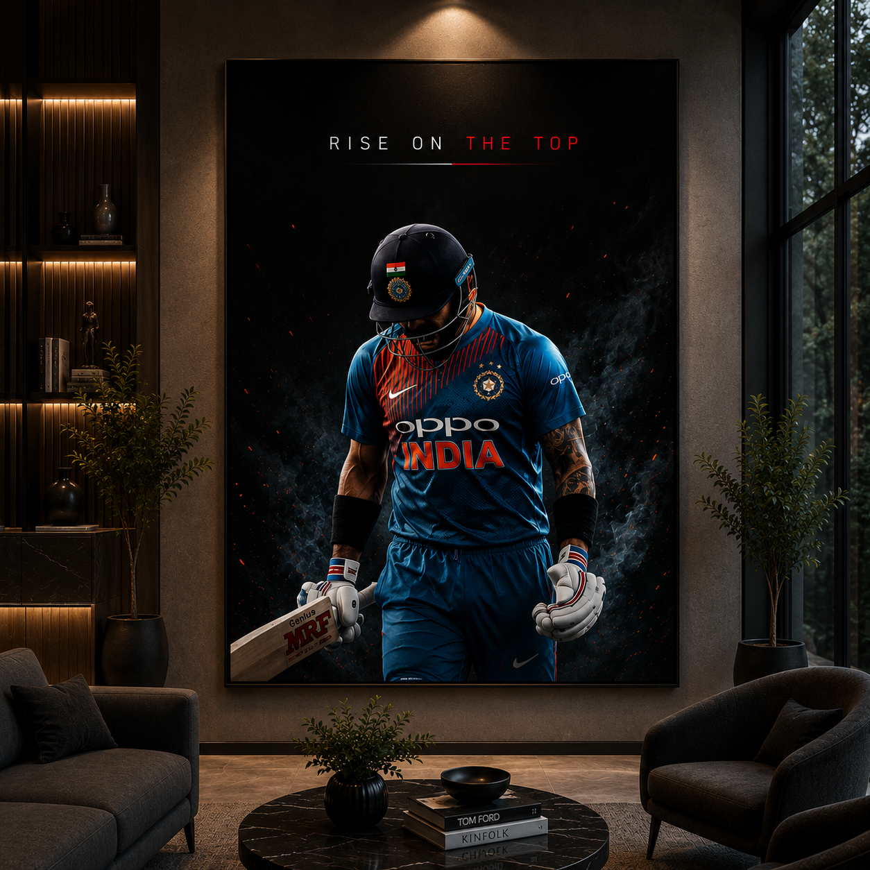 Rise On The Top Cricket Motivation Wall Art Athlete Poster Print
