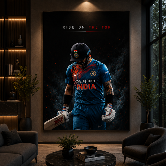 Rise On The Top Cricket Motivation Wall Art Athlete Poster Print