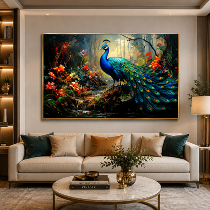 Decorative Peacock Painting for Bedroom and Hallway