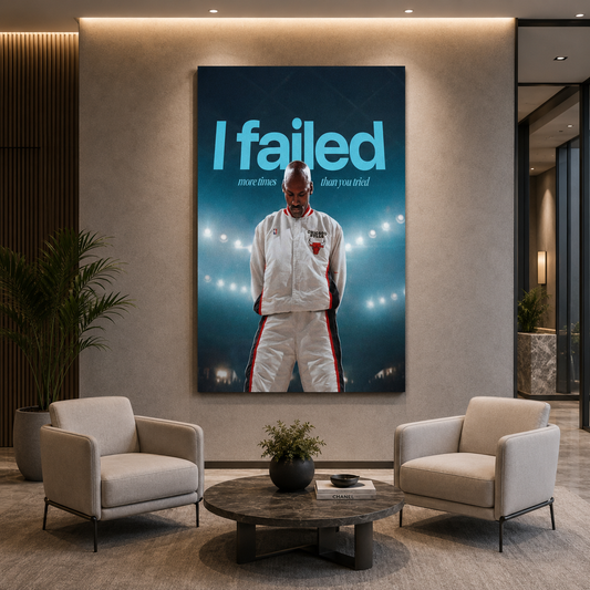 I Failed More Times Than You Tried Motivational Wall Art Poster