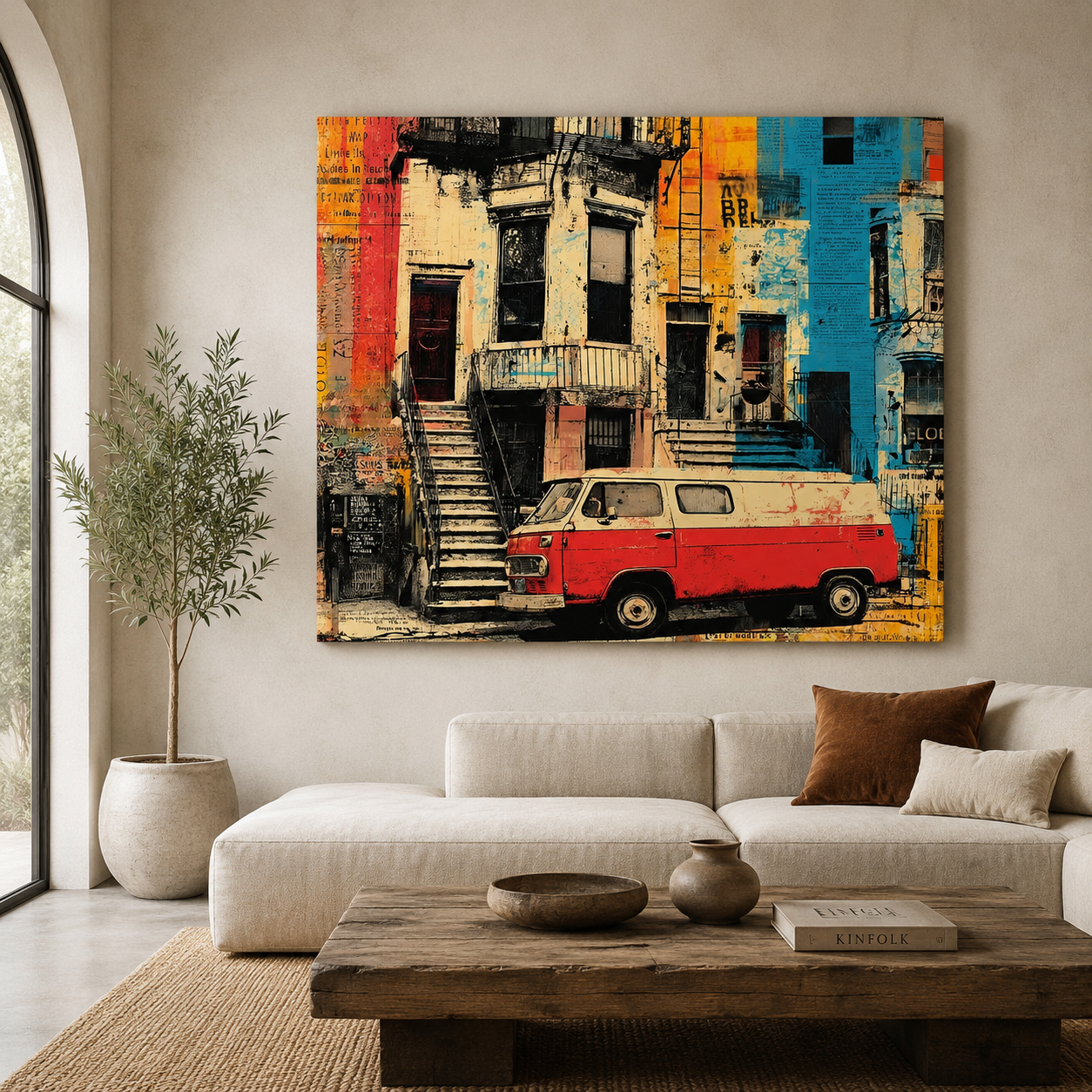 Vintage Urban Van Street Art Canvas Print