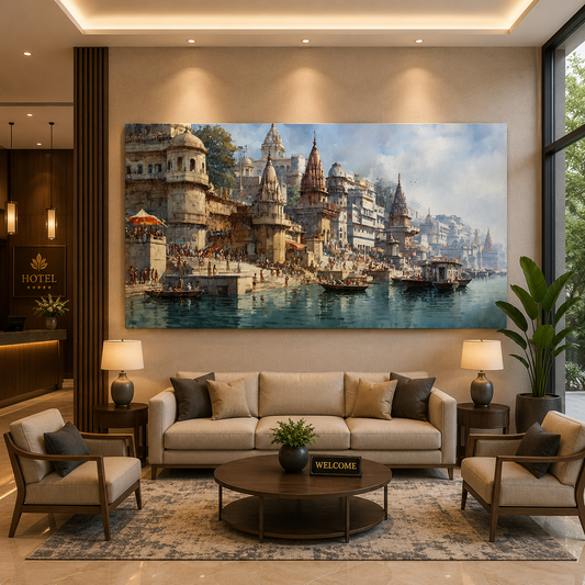 Banaras Ghat Wall Art