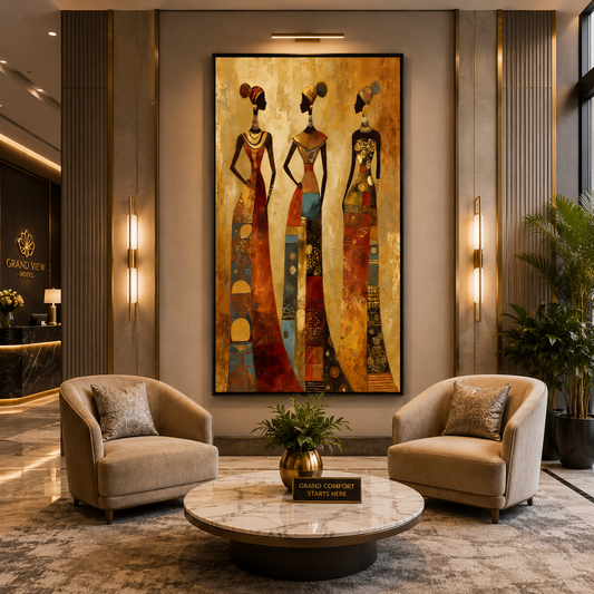 African Women Canvas Painting