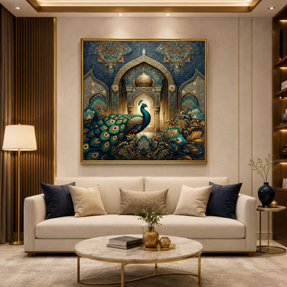 Peacock Canvas Wall Decor with Rich Artistic Touch