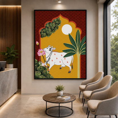 Sacred Cow Moonlight Tropical Heritage Wall Art