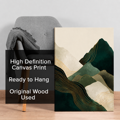 Minimalist Mountain Abstract Wall Art Canvas for Modern Home Decor
