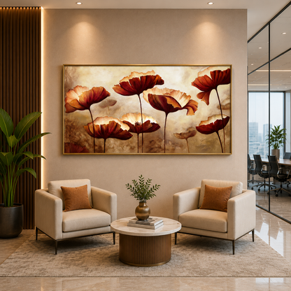 Elegant Rustic Floral Canvas Wall Art for Modern Home Décor