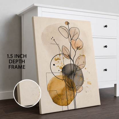 Minimalist Botanical Line Art Canvas Wall Decor for Modern Homes