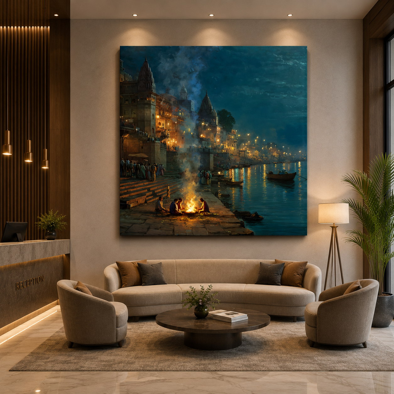 Banaras Ghats Premium Wall Art Canvas for Stylish Interiors