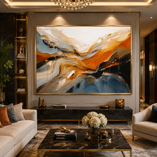 Modern Fluid Abstract Canvas Wall Art Painting Decor
