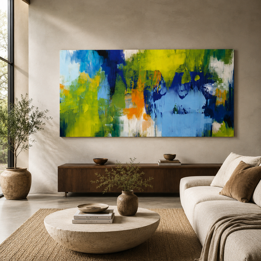 Vibrant Modern Abstract Canvas Wall Art Painting