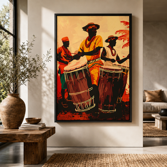 African Tribal Canvas Painting