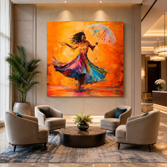Abstract African Canvas Painting