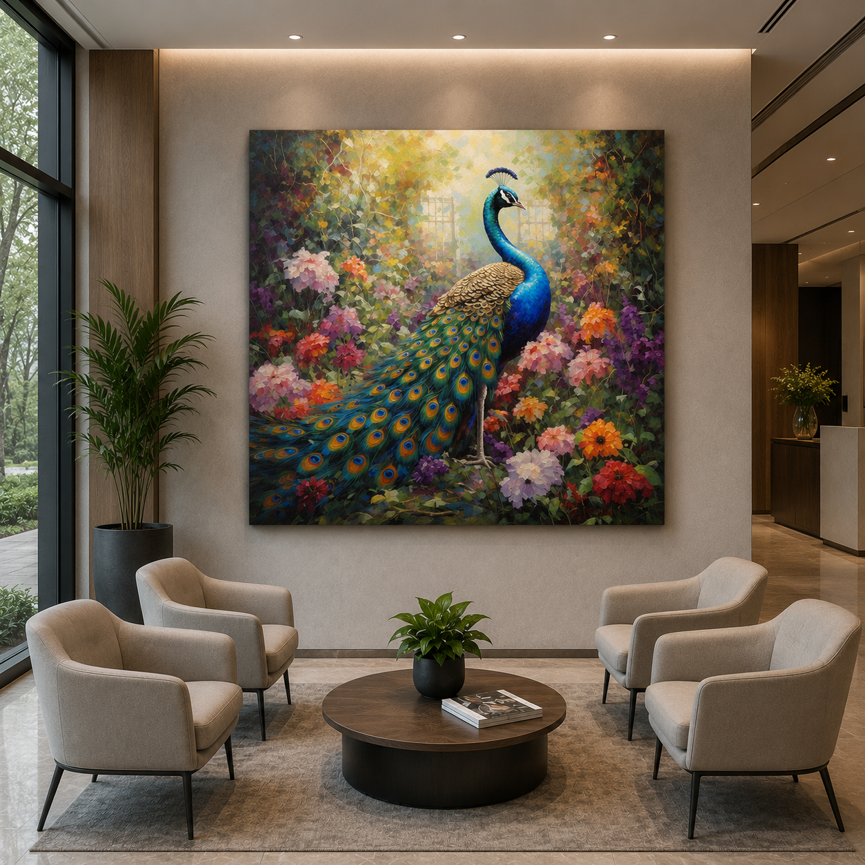 Modern Peacock Artwork Canvas for Stylish Homes