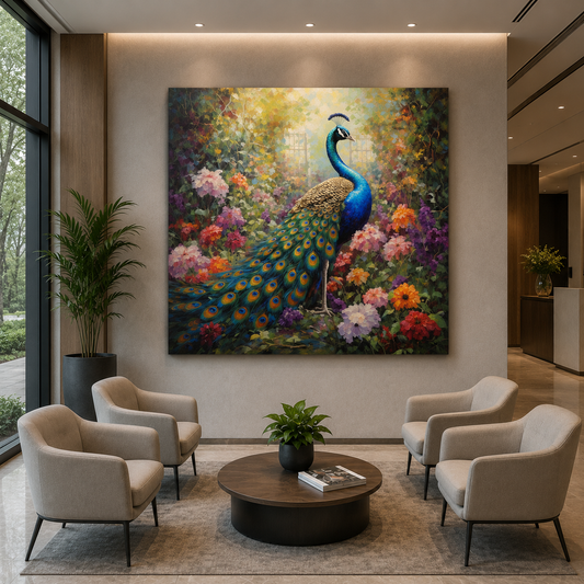 Peacock Canvas Painting