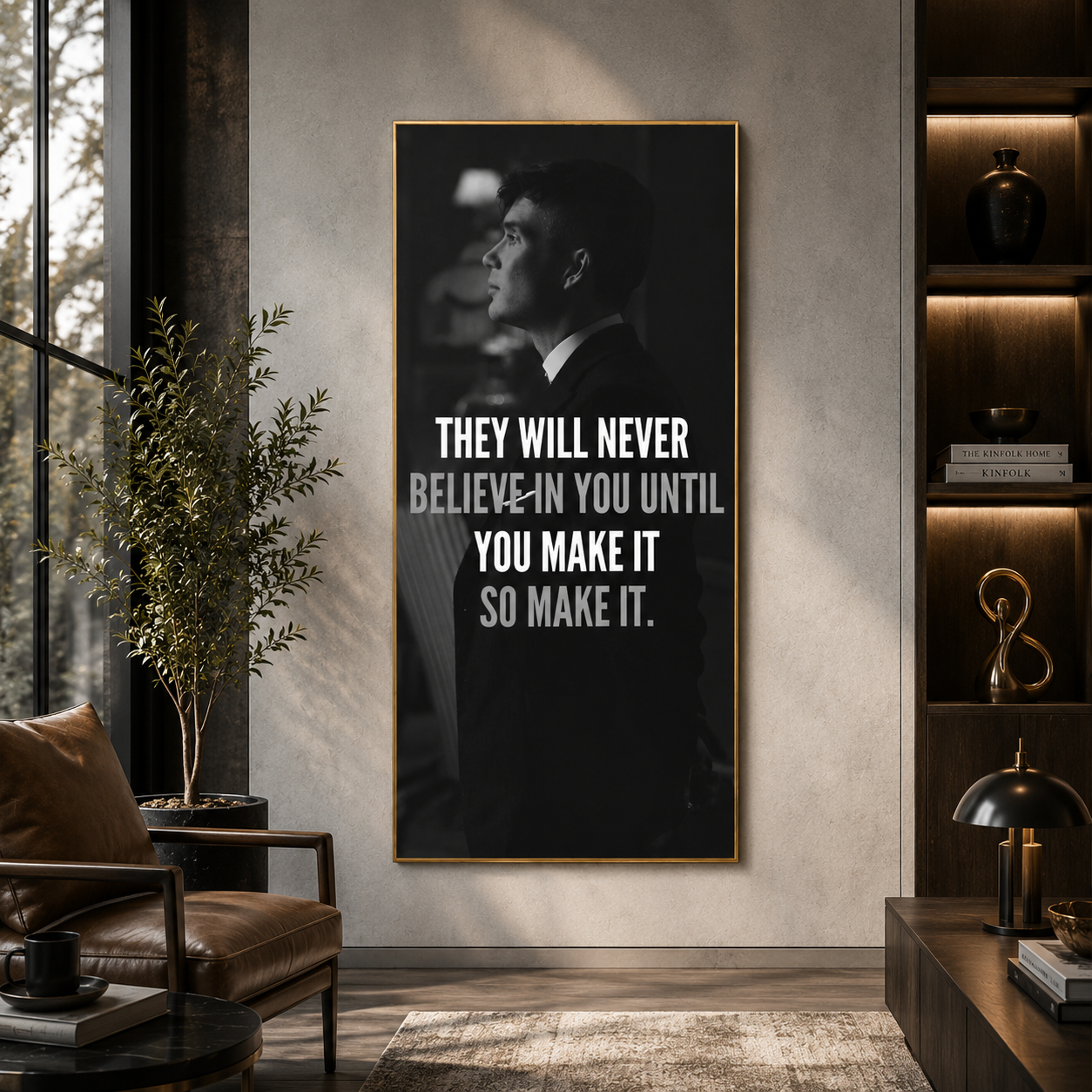 Believe in You Motivational Wall Art Canvas for Office Decor