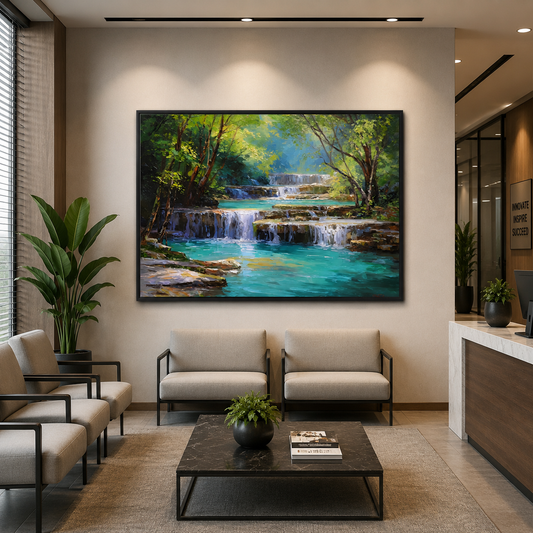 Waterfall Vastu Wall Painting