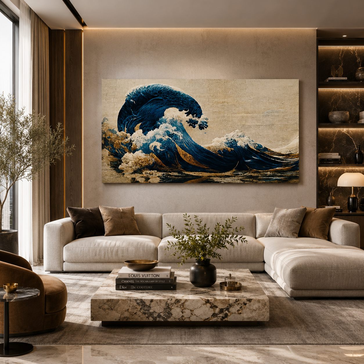 Majestic Ocean Wave Canvas Wall Art Painting For Home Decor