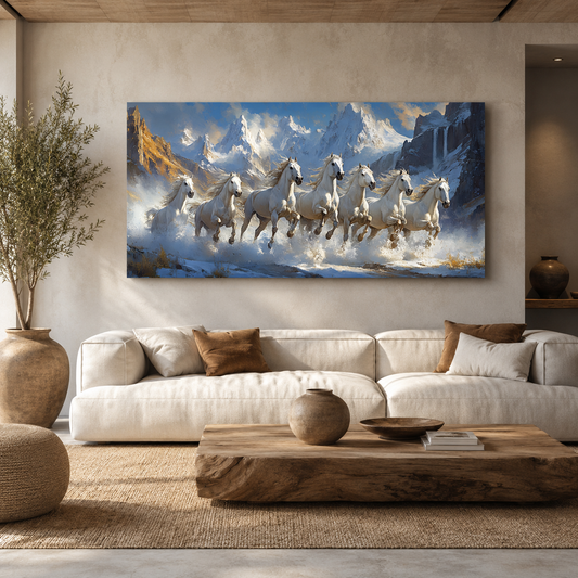 Seven Horse Vastu Wall Painting