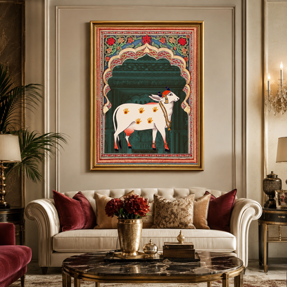 Royal Sacred Cow Palace Arch Traditional Canvas Wall Art