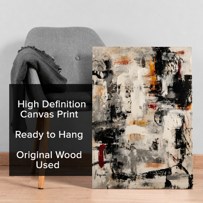 Modern Neutral Abstract Canvas Wall Art Painting